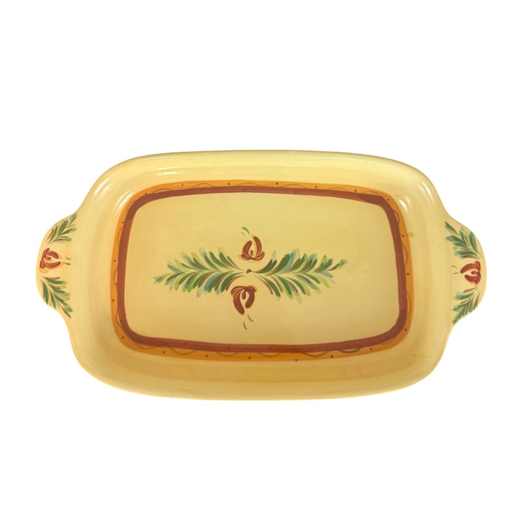 VTG Gail Pittman 16" x 9" Rectangular Ceramic Casserole Dish Baker‎ Siena EUC!